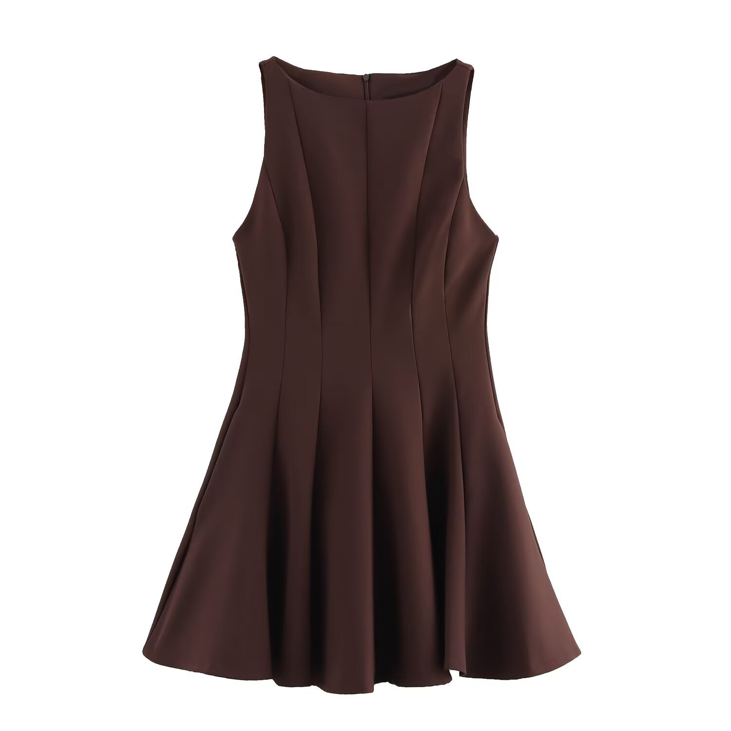 Fashionable Sexy And Elegant Sleeveless Maxi Dress Brown - Shop at LoveMi