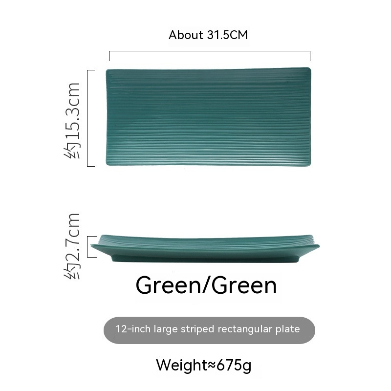 Green Long Plate