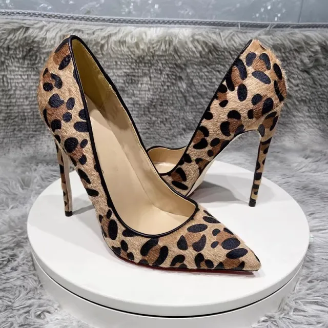Suede Leopard Print High Heels For Women Leopard - Shop at LoveMi