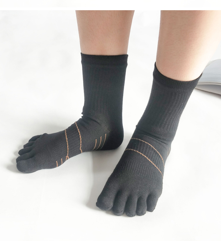 Title 6, Herren Baumwoll-Sportsocken mit fünf Zehen für ...