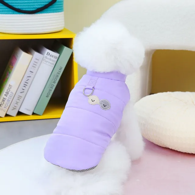 Winter Dog Clothes Cotton Vest Purple - Shop at LoveMi