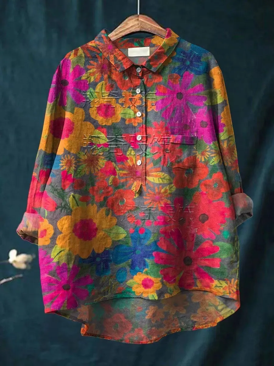 Ladies Fashion New Casual Shirt Animal Print Shirt - Acs10-2Xl