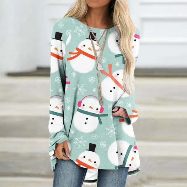 Women's Fashion Casual 3d Printing Round Neck Long Sleeve Top Rq2381112 M - Shop at LoveMi