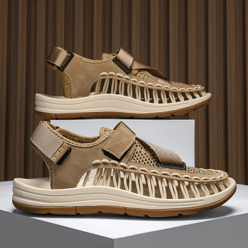 Mens Woven Headband-style, Slip-on Sandals