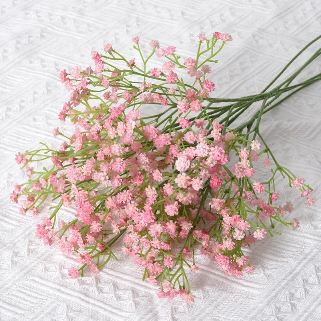 Wedding Decoration Starry Soft Rubber Hand Feeling Artificial Flower Light Pink - Shop at LoveMi