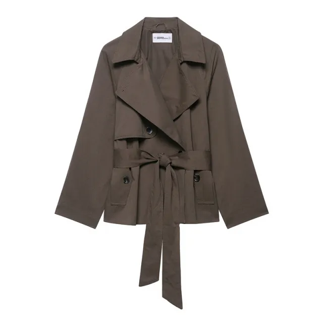 Fashion Design Lapel Belt Wind breaker Coat - Shop at LoveMi