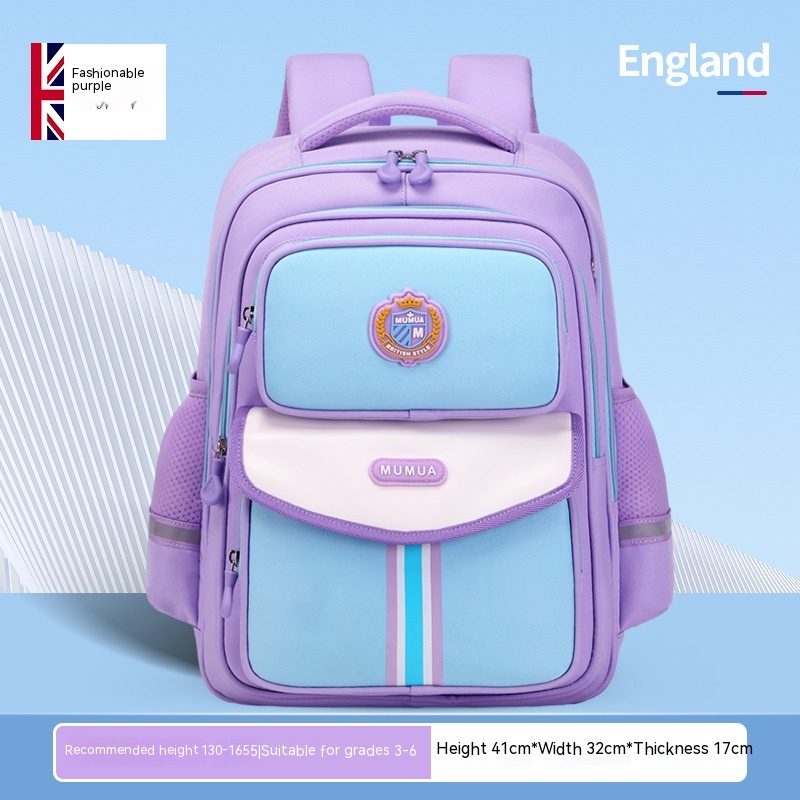 Primary School Student Waterproof Spine Protection Waist Support Large Capacity Backpack Oxford Cloth For Boys And Girls - Image 32