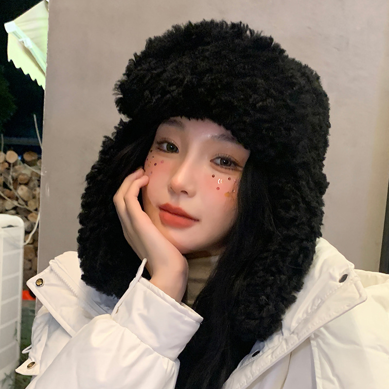 Velvet Thermal And Thickening Anti cap Black - Shop at LoveMi