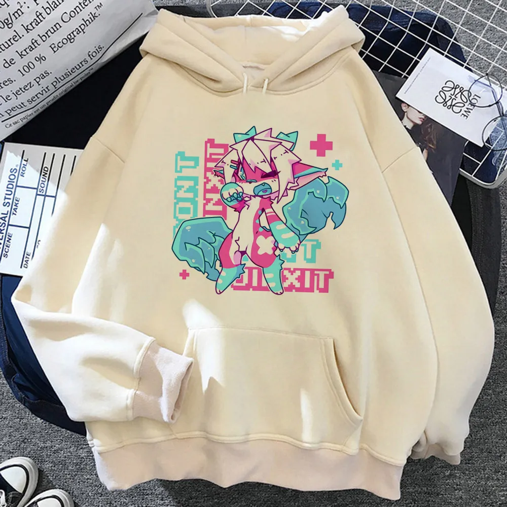 Furry Hoodie Youthful Y2K Pattern Kawaii Athleisure Teen - Style1-2Xl