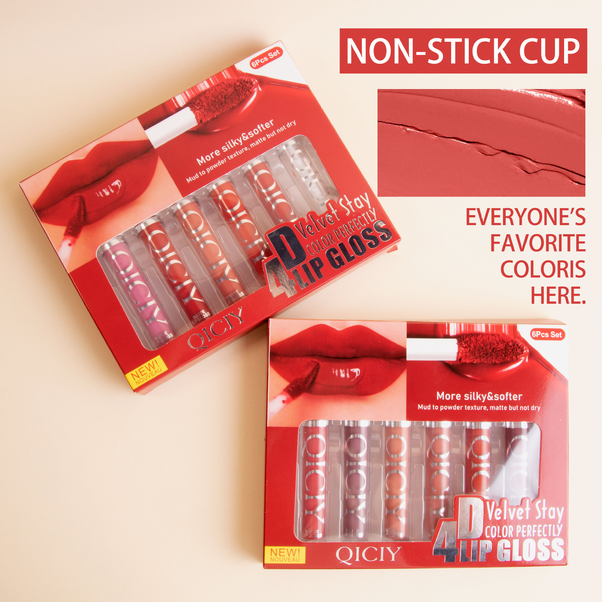 Multi-color Matte Waterproof Easy-to-apply Lipstick
