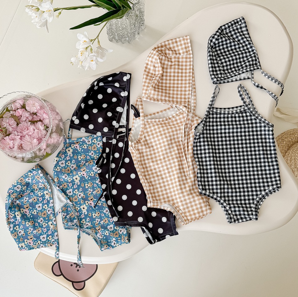 Printed One-Piece Triangle Swimsuit For Babies And Toddlers