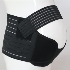 Maternity Belt Support Belt Three-piece Elastic Breathable Adjustable Waist Support - Black - View 1