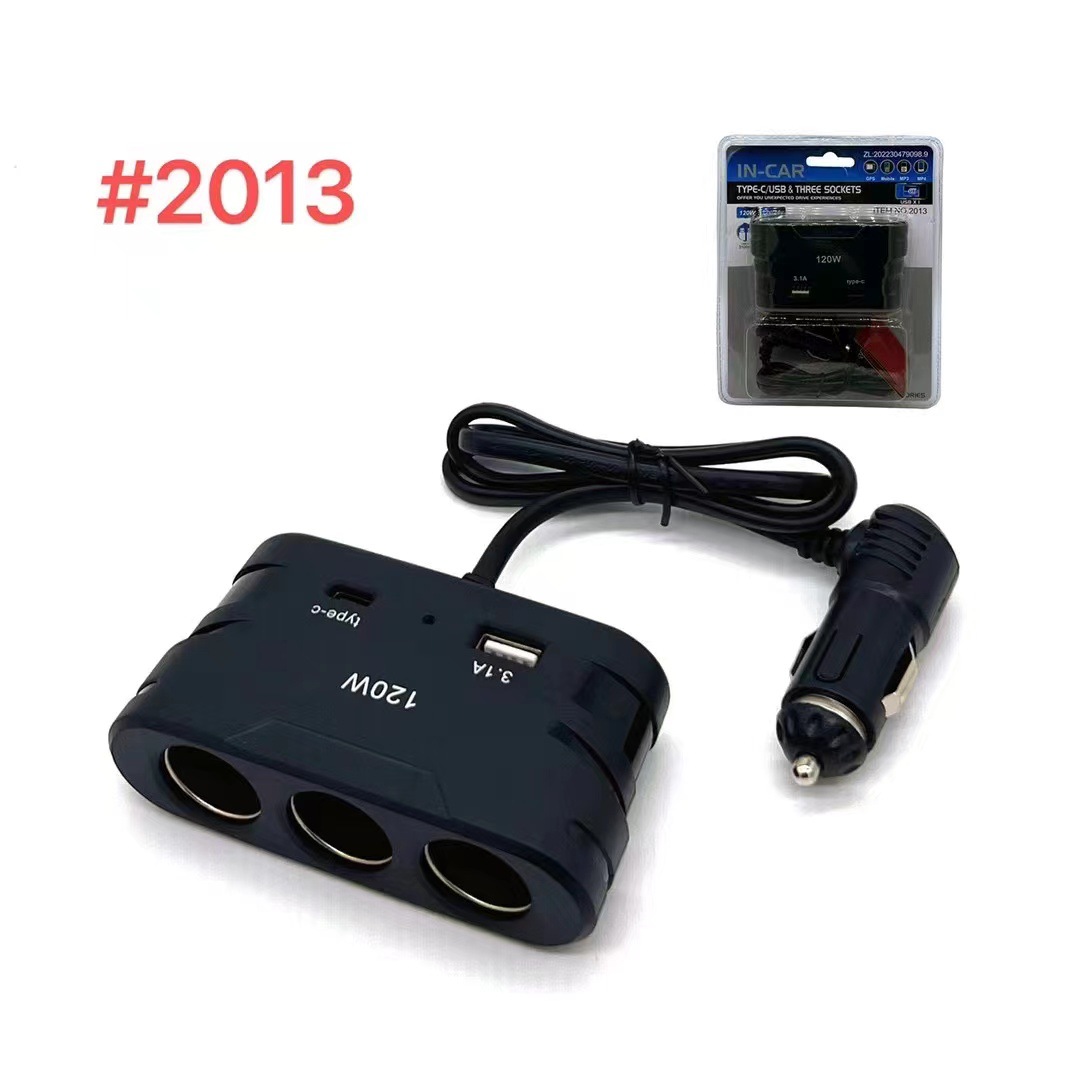 Title 8, High-Power Car One-Three Converter Charger Fast...