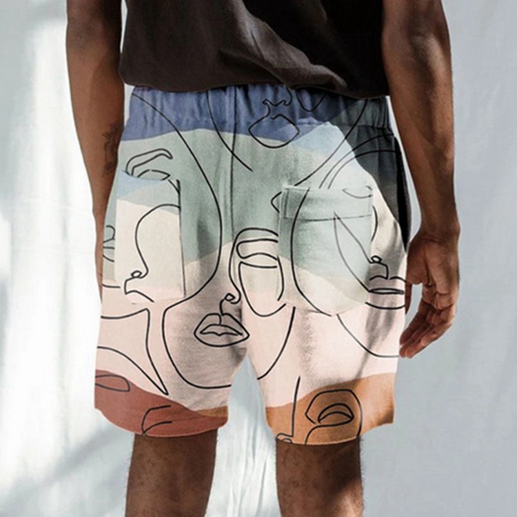 Title 6, Shorts Casuais de Verão Masculinos com Estampa ...