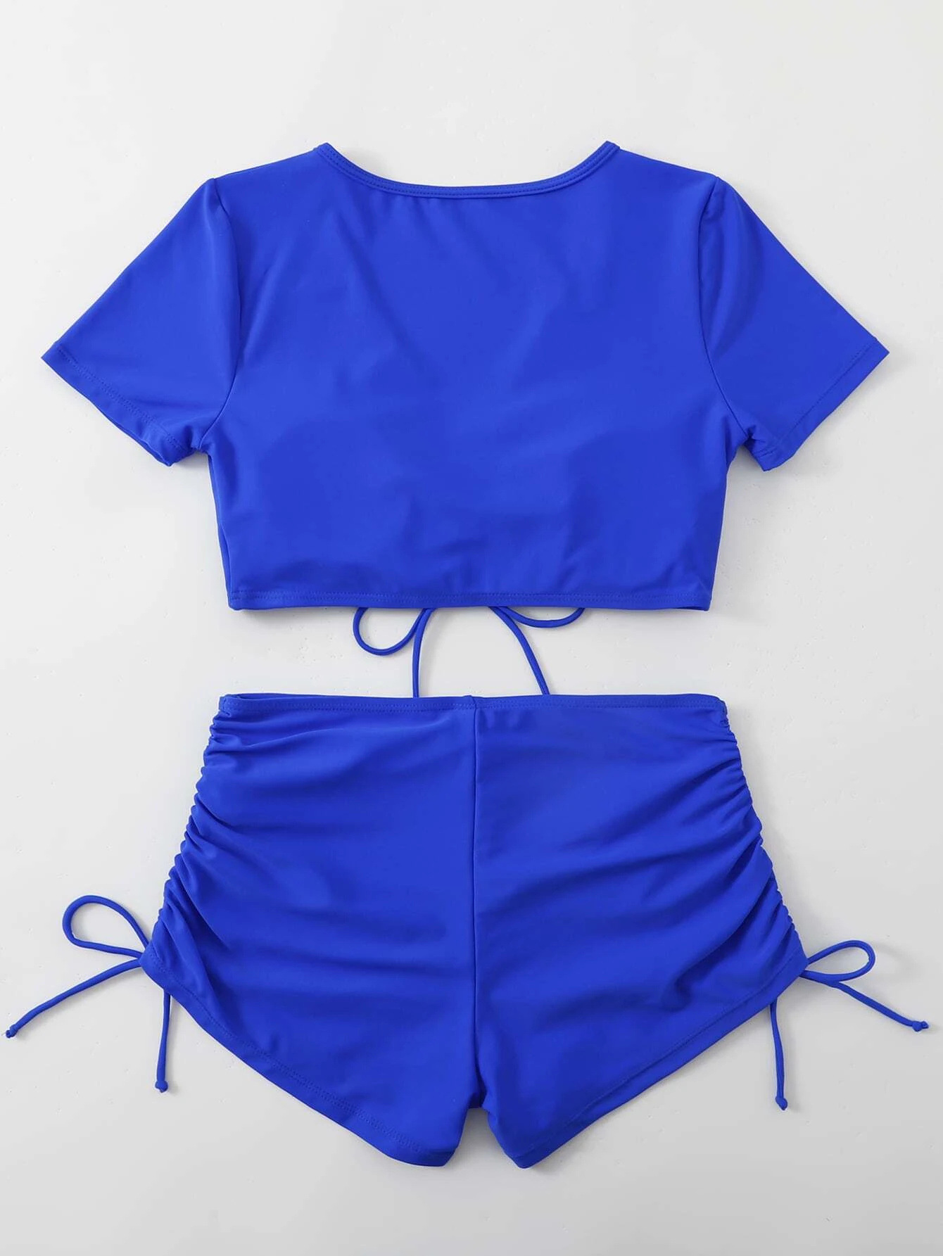 Lady Lace-up Bow Swimsuit Suit - Image 9