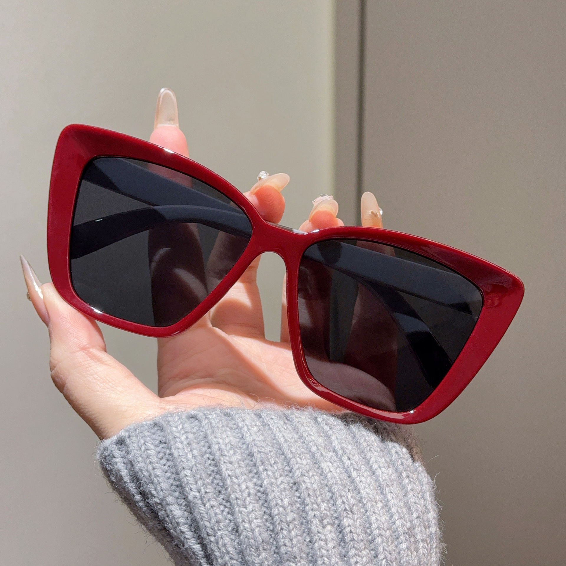 Versatile Slimming High-grade Sunglasses Large Frame Plain Glasses - Image 10