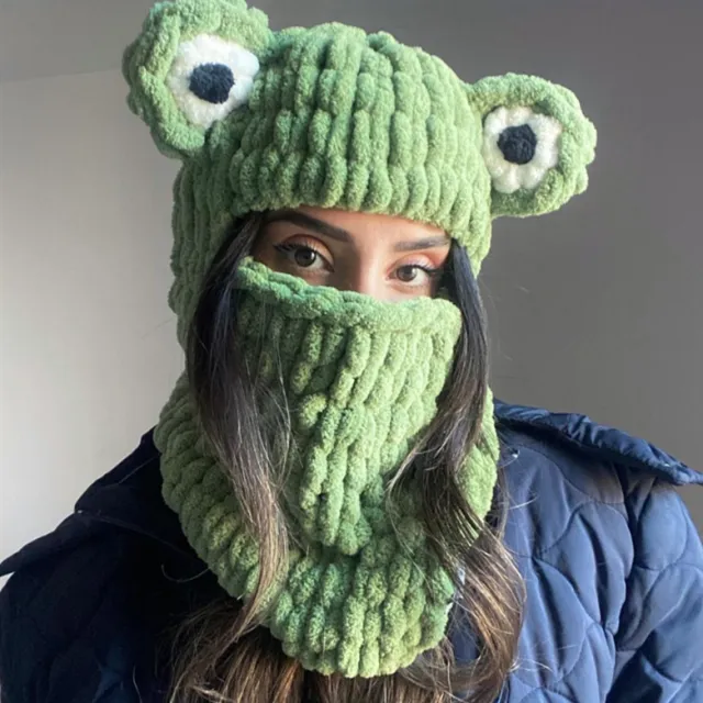 Autumn And Winter Thick Warm Coarse Yarn Hat Green - Shop at LoveMi