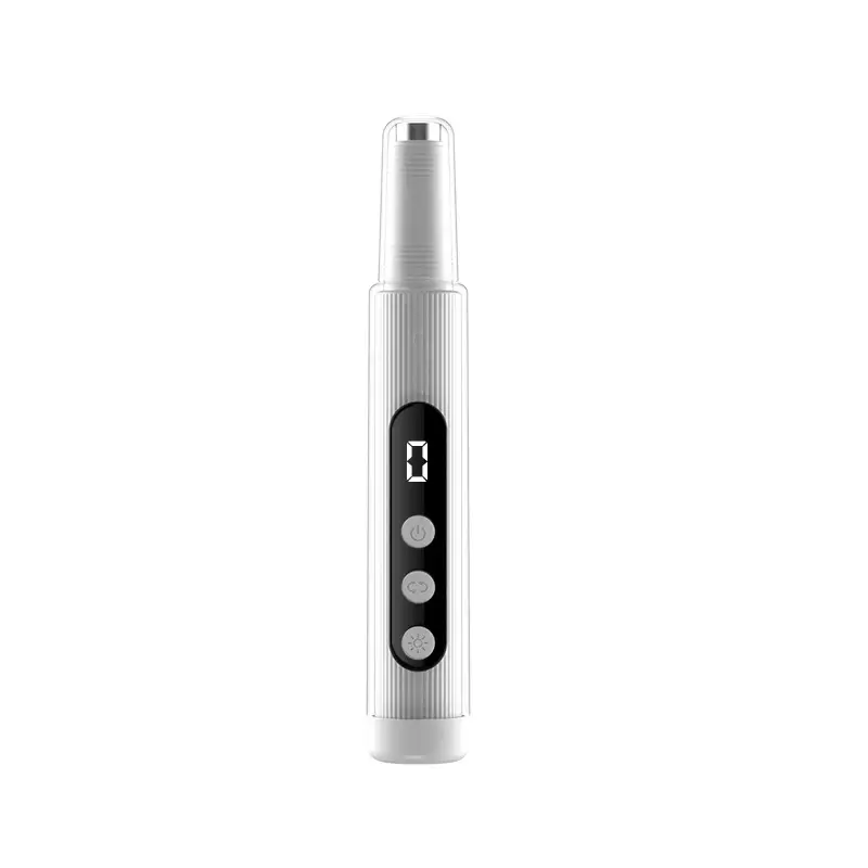 2-in-1 Electric Nail Grinder With LED Light Handheld Rechargeable Manicure Polishing Machine