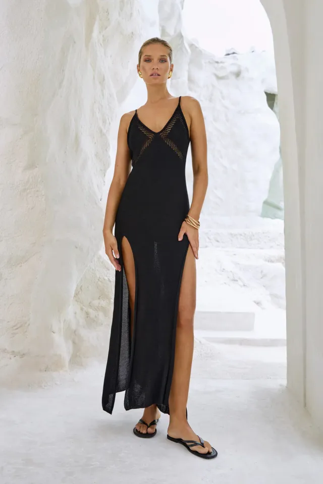 Beach Resort Cover Up Camisole Dress Black - Shop at LoveMi