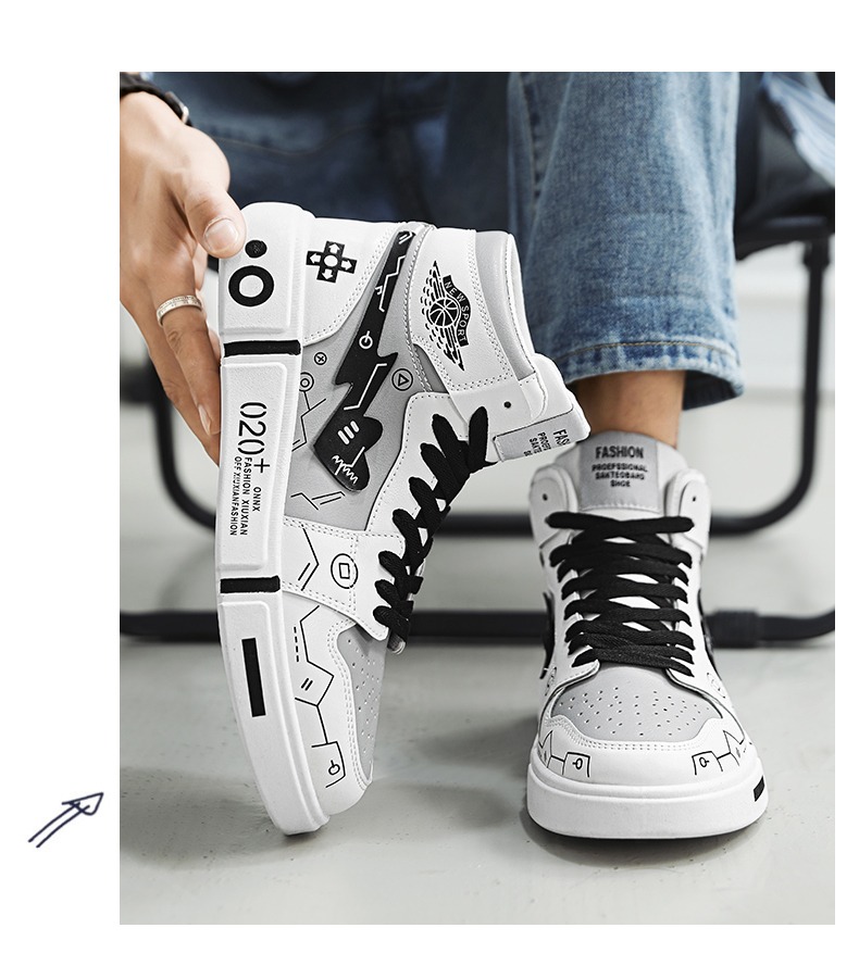 Title 5, High-top Summer Casual Sports Basketball Sneakers