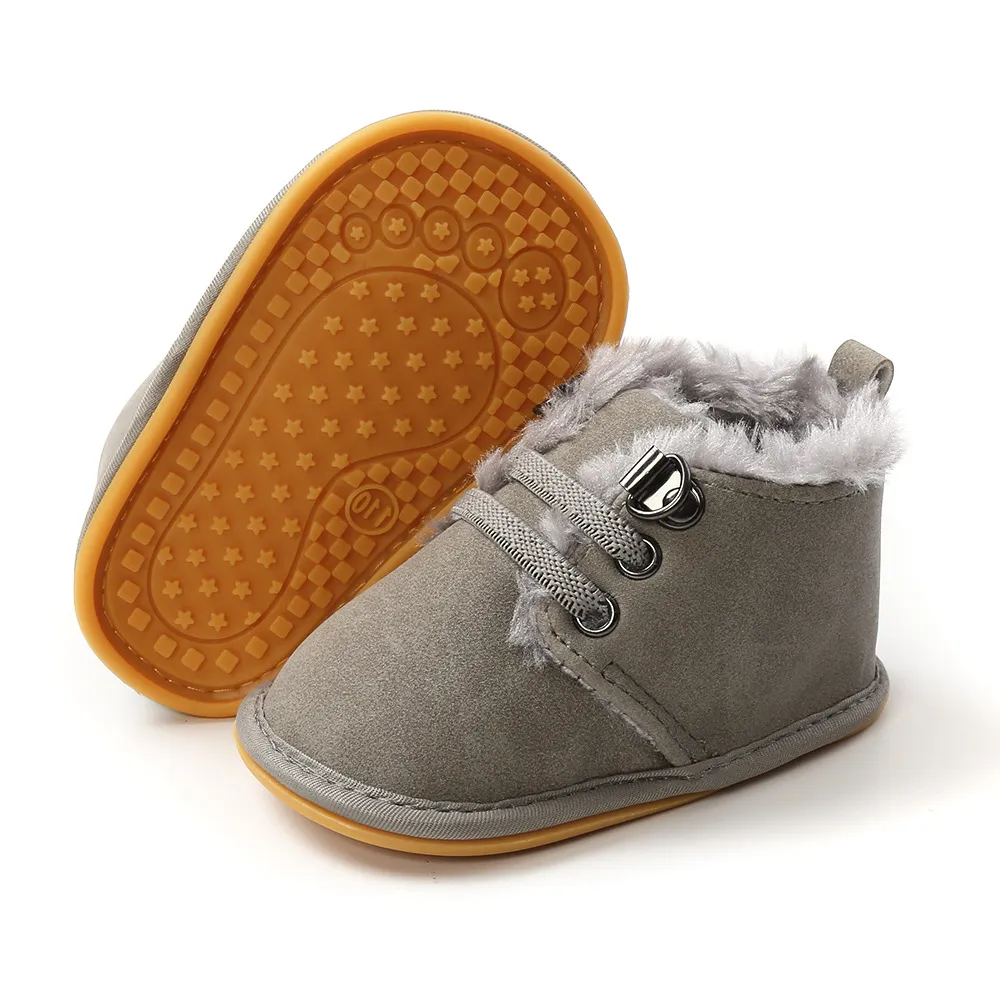 New Baby Toddler Warm Shoes - Grey