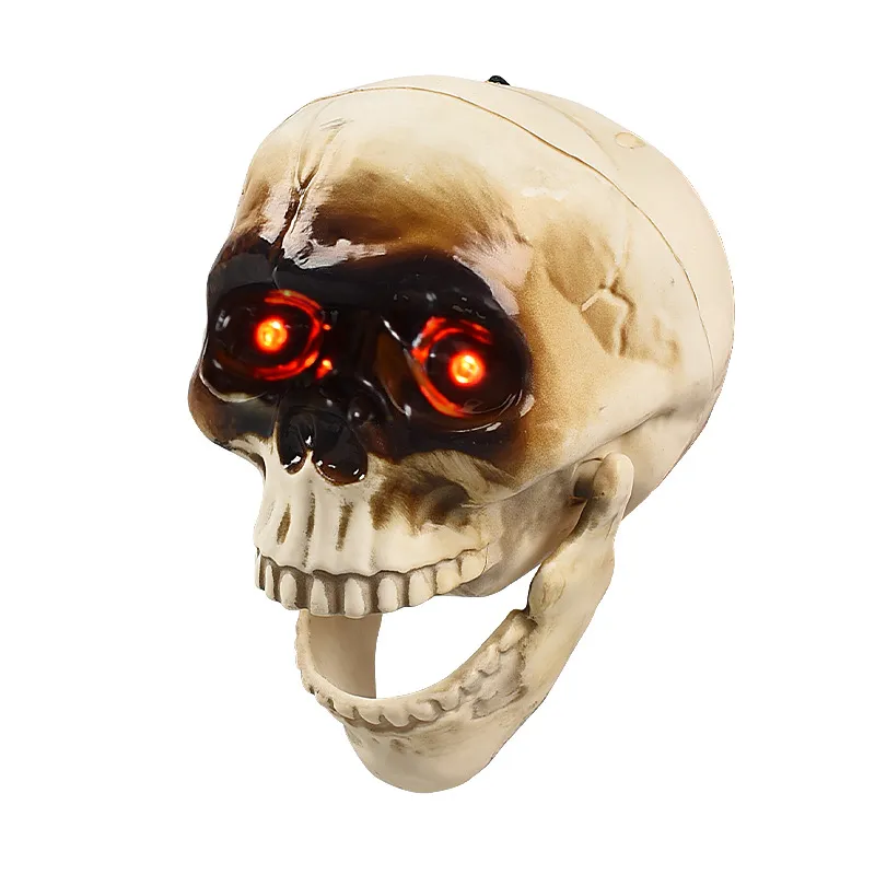 Animated Floating Skeleton Decorations Realistic Halloween Skull Heads Halloween Decorations Scary Sound Spooky Decoration – image 6