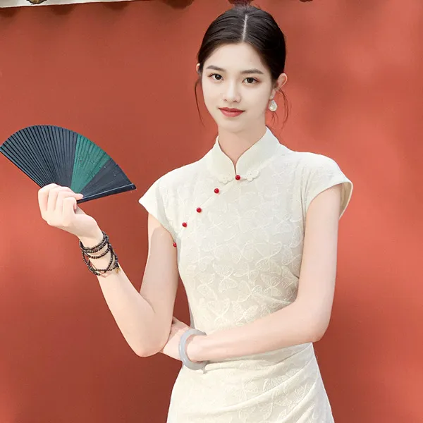 National Style New Knitted Slimming Dress - Garden Butterfly Dream