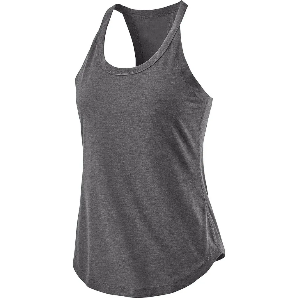 New Suspender I-shaped Back Pleated Summer Outer Wear Yoga Exercise Vest - Dark Gray