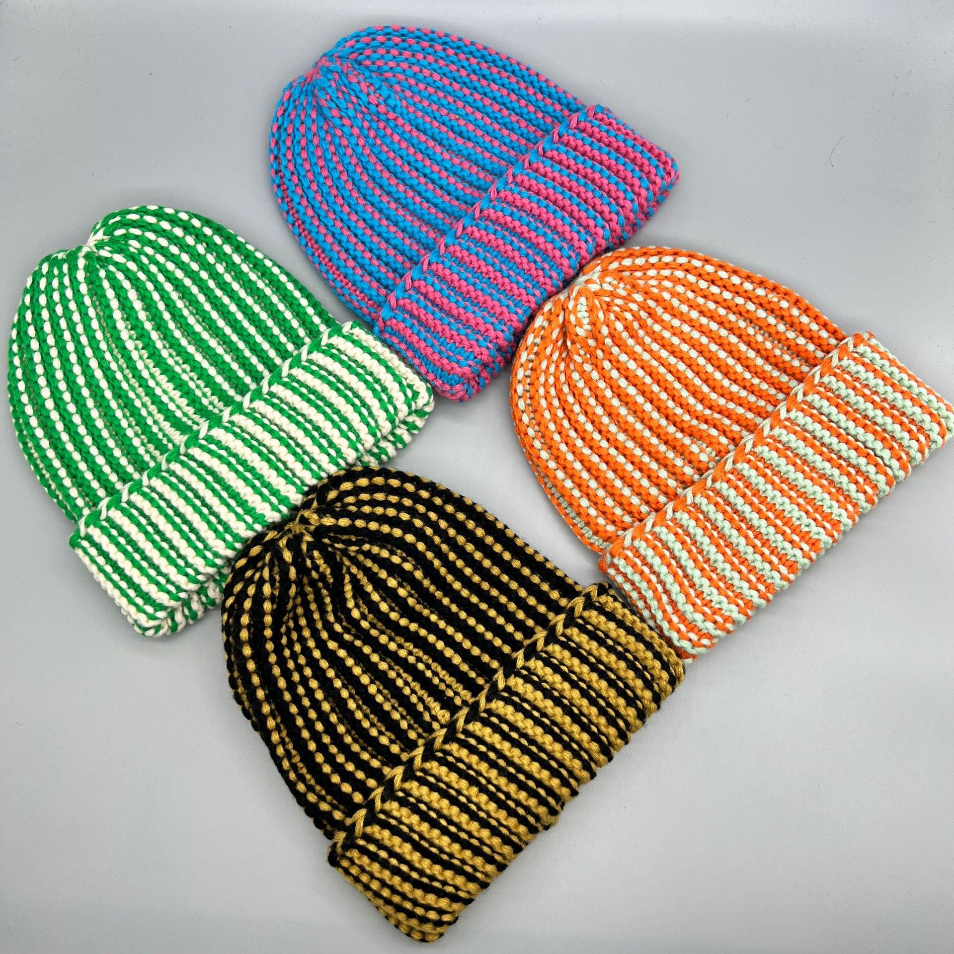 Title 2, Autumn And Winter Hat Color Blocking Warm Ear P...