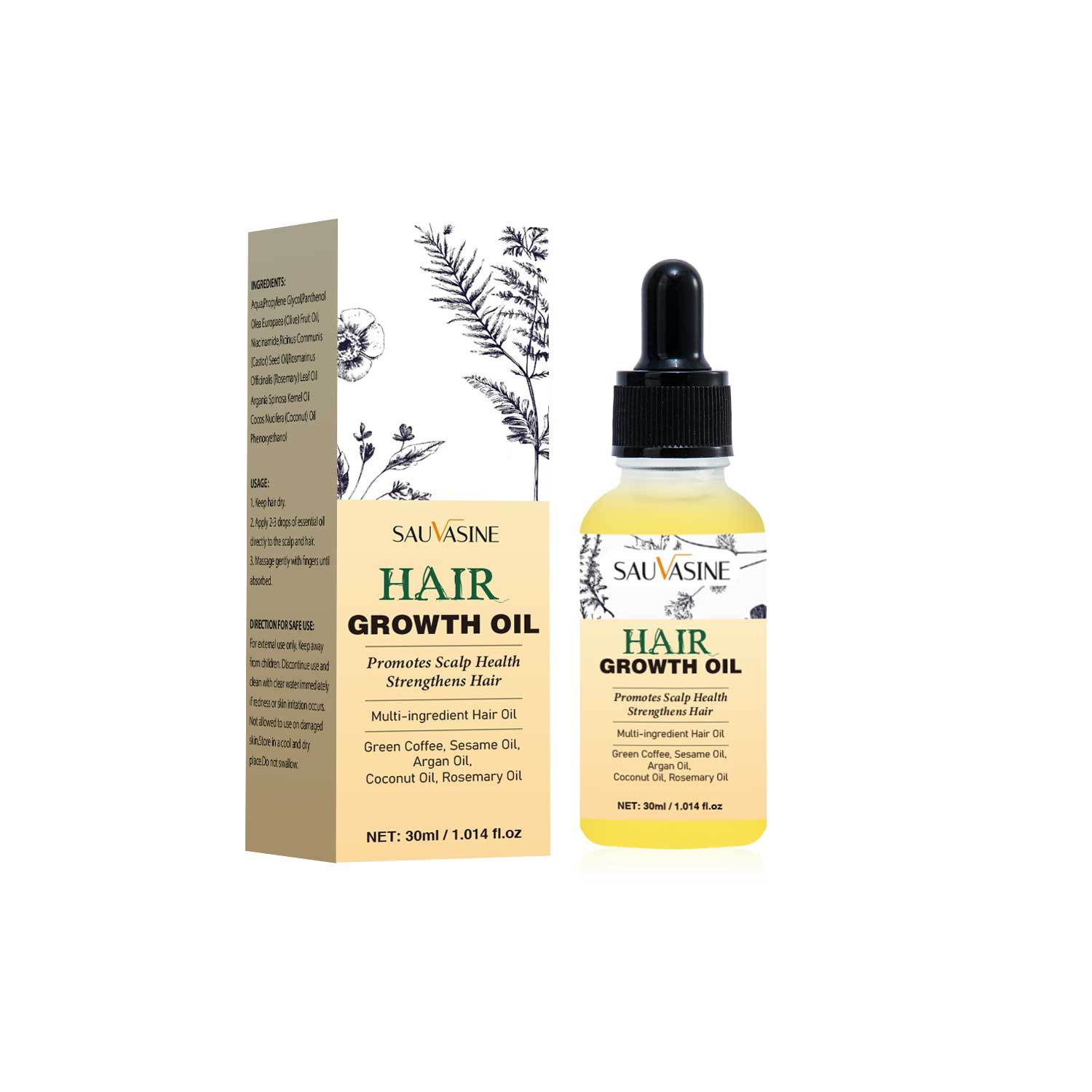 跨境硕沃馨SAUVASINE多成分混合发油30ml Hair Growth Oil