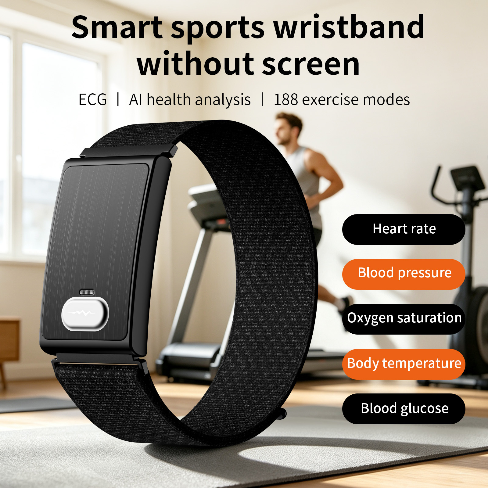 Lightweight Screen-equipped Smart Fitness Band