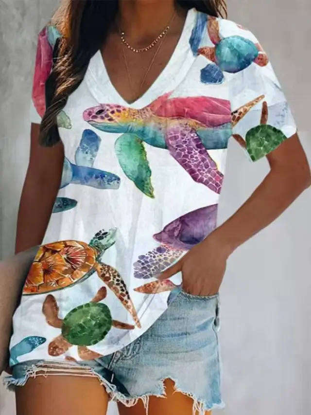 Women's National Style Printed Top White - Shop at LoveMi