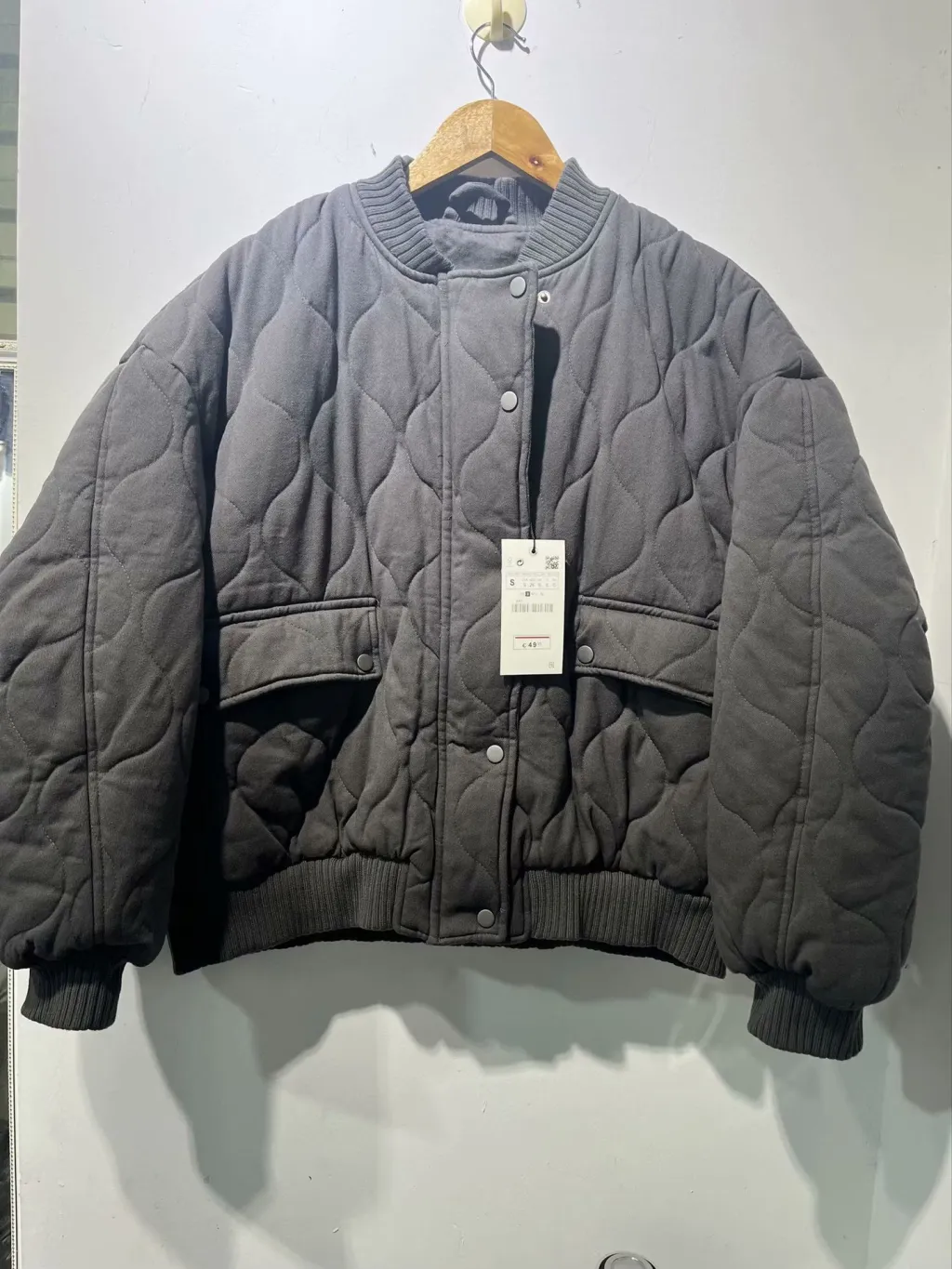 Women's Fashionable Casual All-match Loose Cotton-padded Jacket - Dark Gray