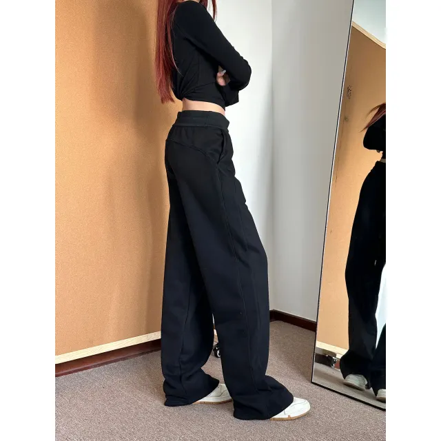 Womens New FallWinter American Style Casual Sport Sweatpants Black - Shop at LoveMi