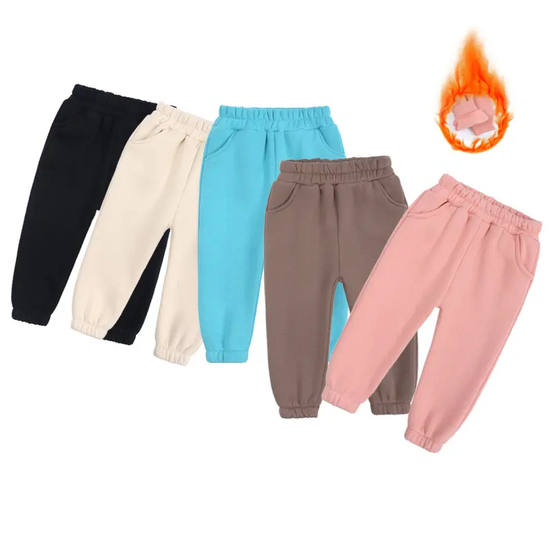 Solid-color Kids Pants Korean-style Casual Long for Girls