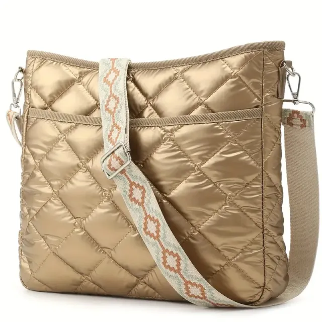 Waterproof Nylon Crossbody Bag Outdoor Waterproof Multi purpose Package Gold - Shop at LoveMi