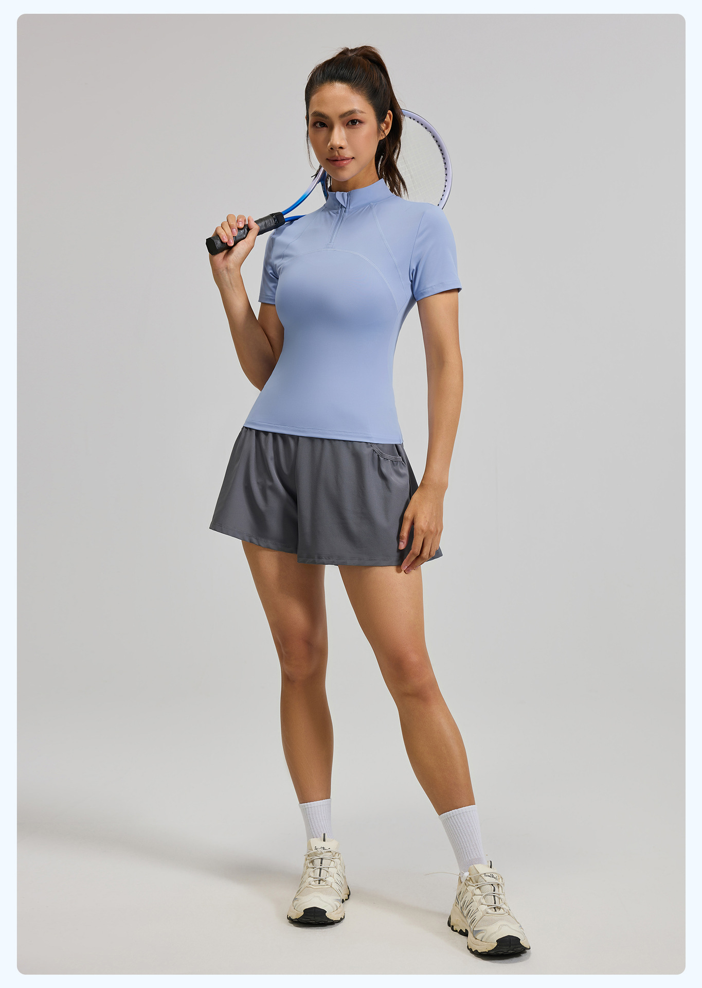 Women's Outdoor High-Elastic Half-Zip Yoga Top 7 Women's Outdoor High-Elastic Half-Zip Yoga Top