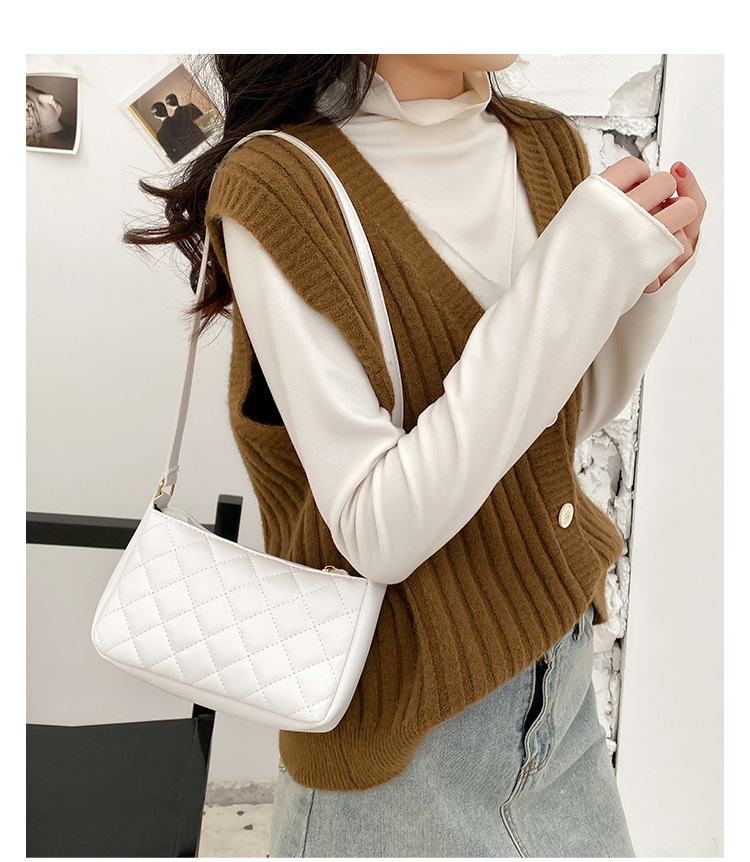 Title 15, Vintage Solid Color Underarm Bag For Women