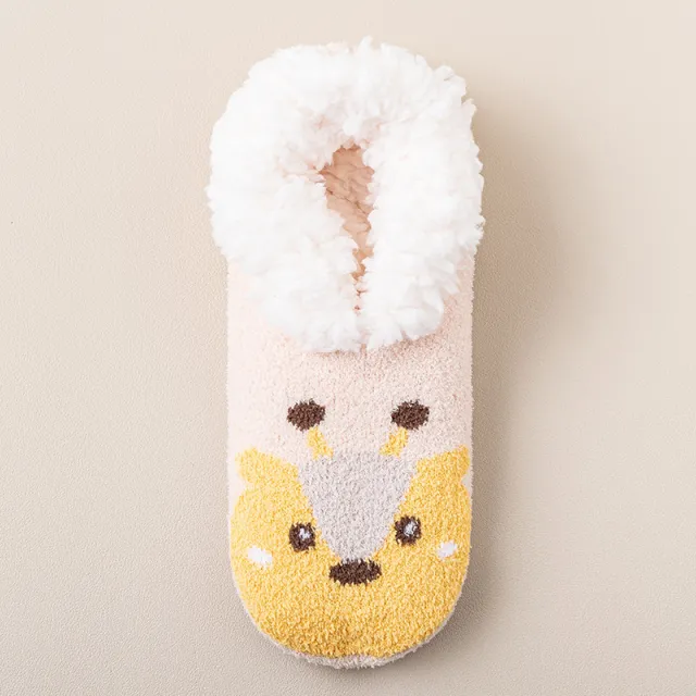Thickened Room Socks Indoor Non slip Silicone Lambswool Socks Elk - Shop at LoveMi