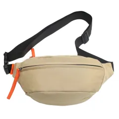 Casual Crossbody Sports Lightweight Leather Belt Bag - Khaki - View 1