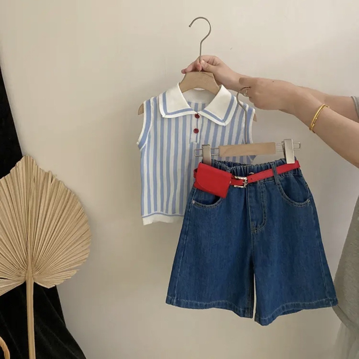 Girls' Summer New Arrival Set Lightweight Ice Silk Knit