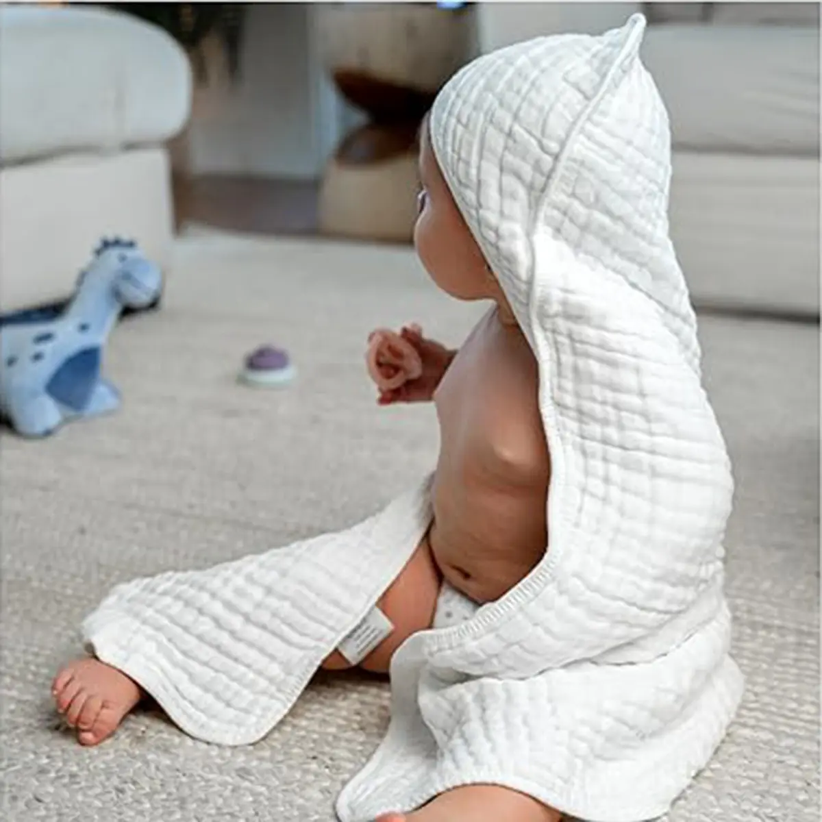 6-layer Hooded Bath Towel Seersucker Gauze