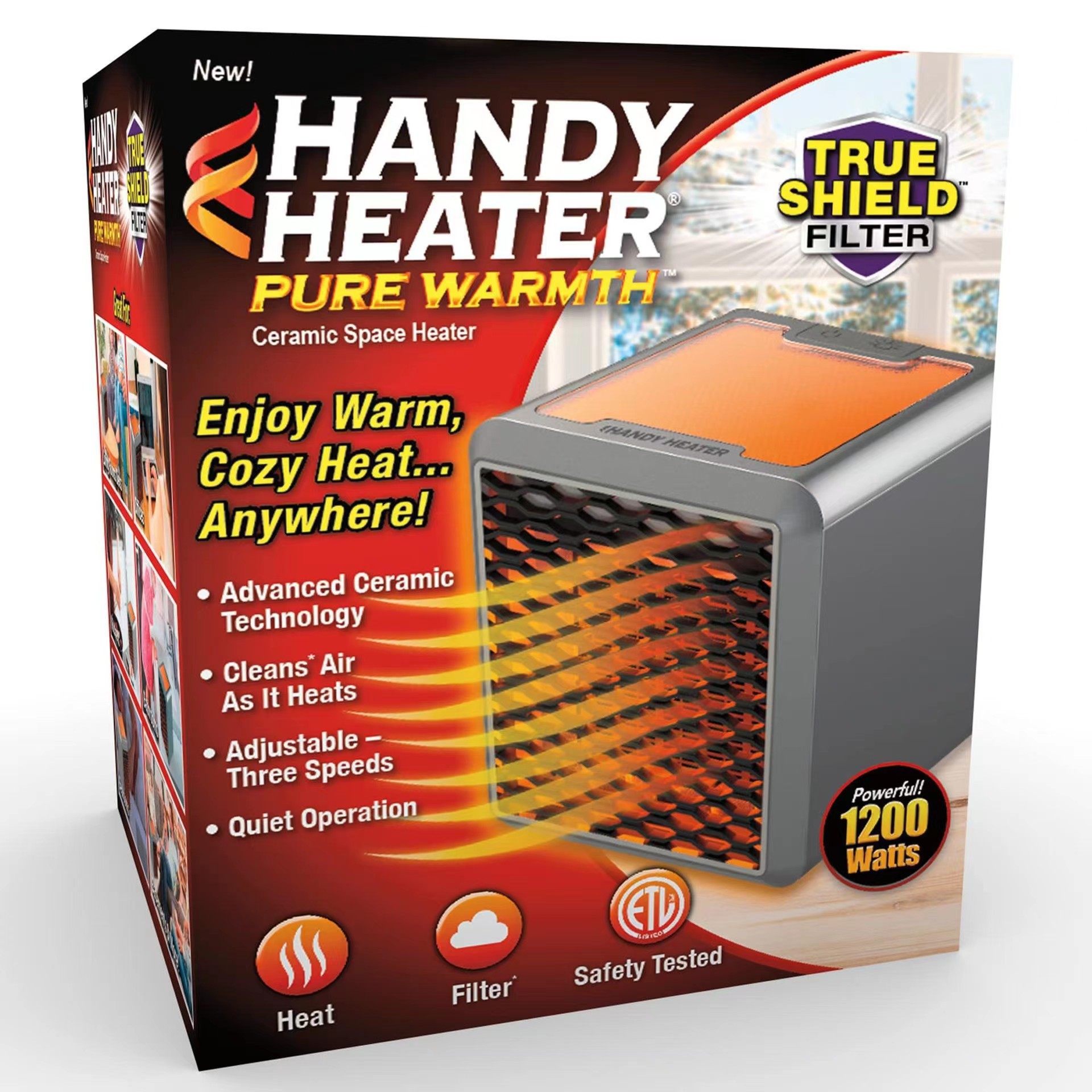 Colorful Square Warm Air Blower The Third Gear Wind Speed Colorful Heater - Image 7
