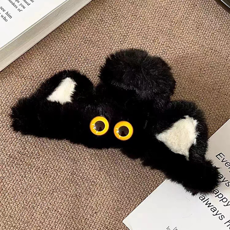 Kitten Plush Grip Female Large Shark Barrettes