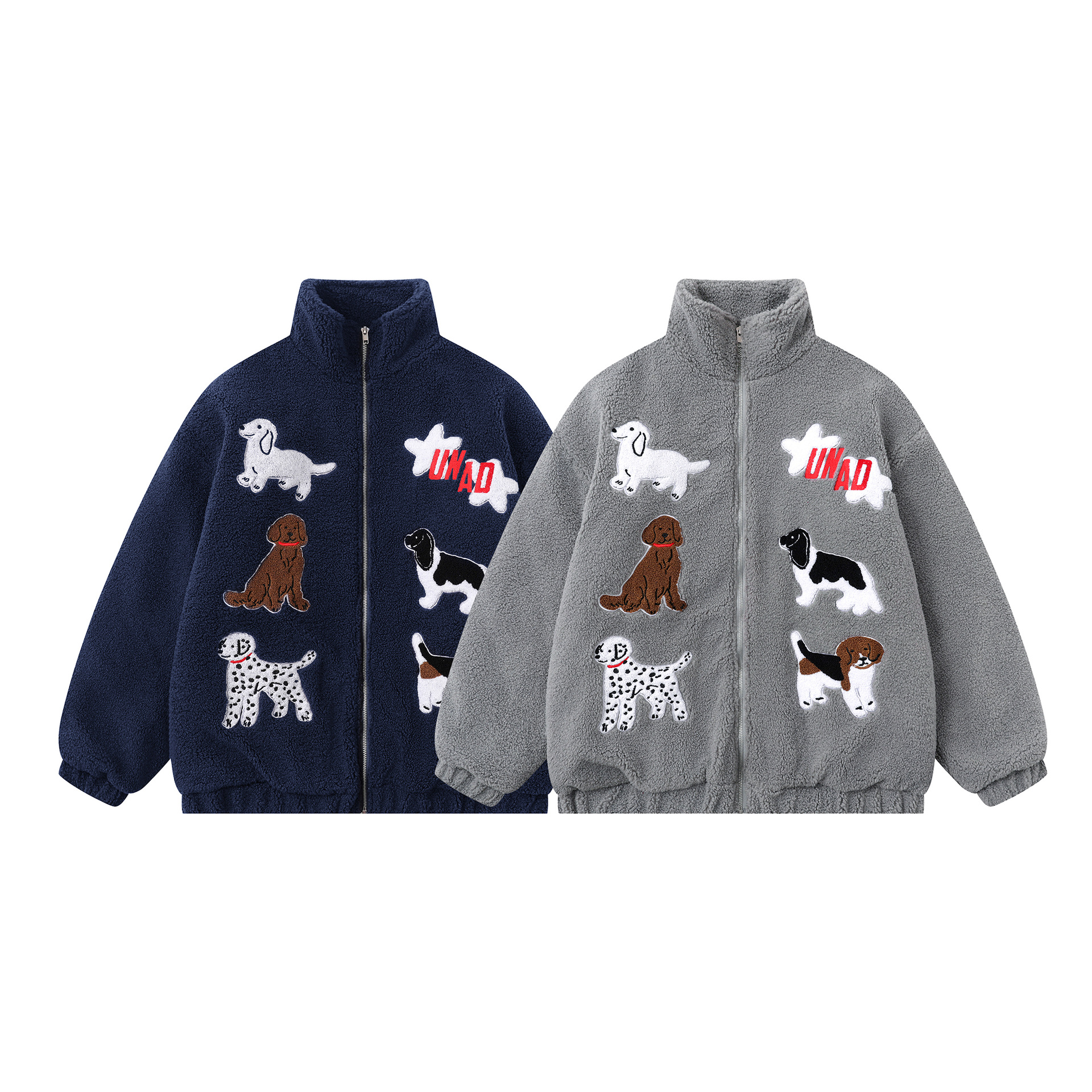 New Cute Embroidered Lamb Wool Cotton Coat