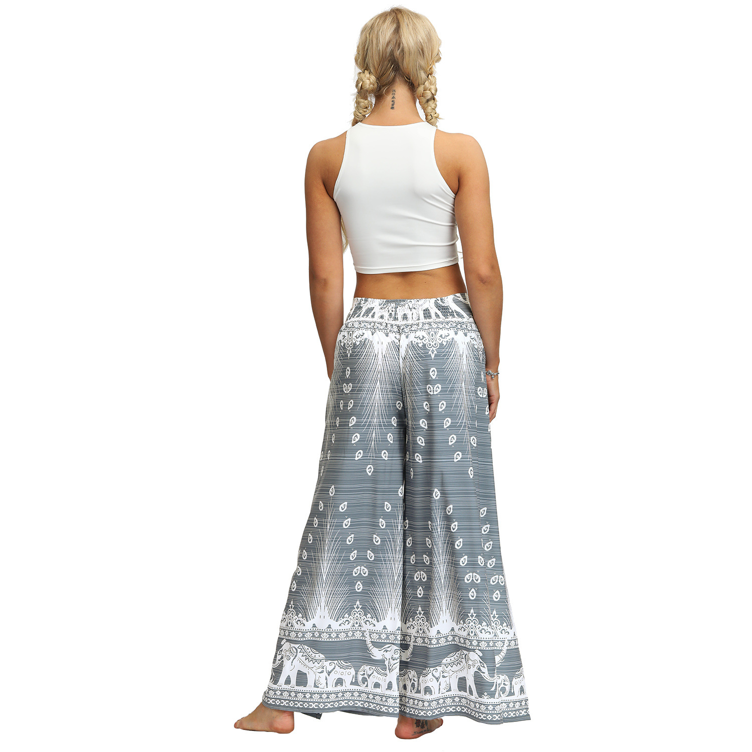 Title 6, Digital Print High Waist Wide Leg Yoga Pants Fa...