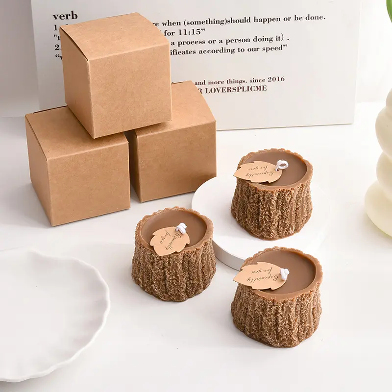Forest-Style Log Scented Candle Wedding Favors Gift