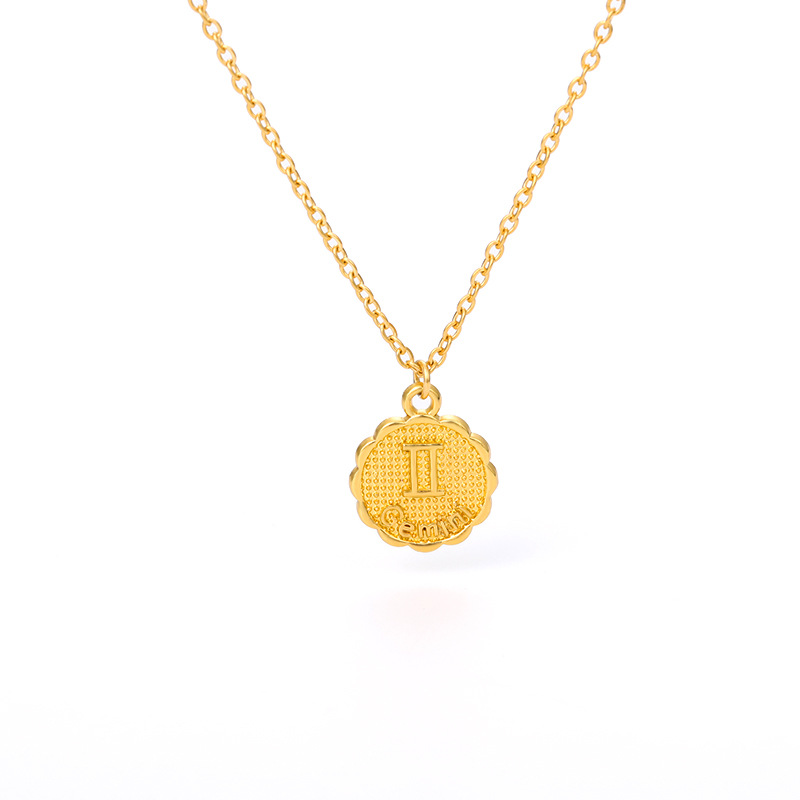 Alloy Twelve Constellations Necklace Women