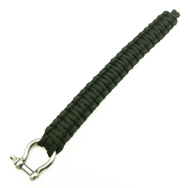 U-shaped Alloy Single Buckle Bracelet Quick Release Parachute Cord Outdoor Camping Emergency Escape Binding Winding