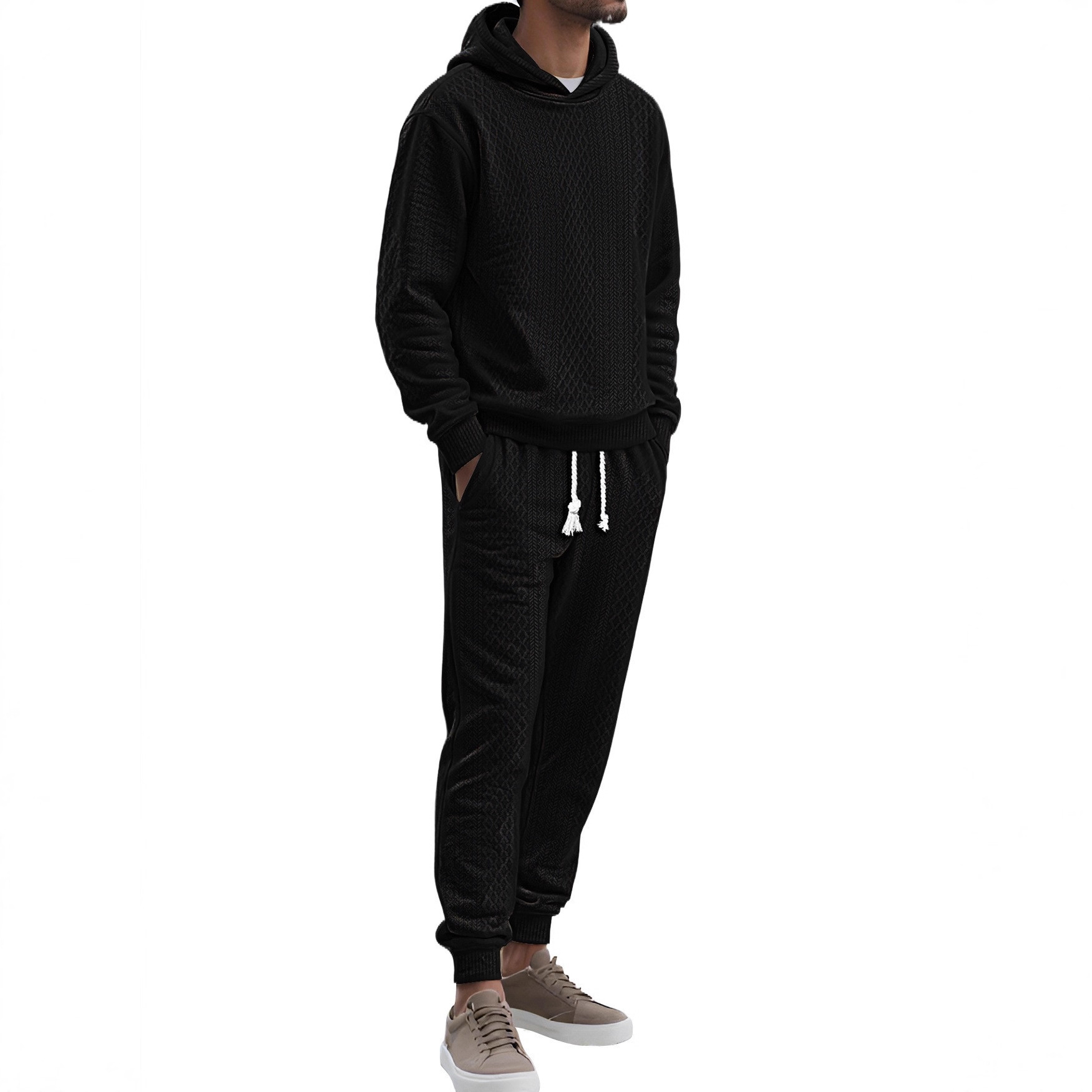 Jacquard Knit Hoodie and Pants Set, picture 6 of 9
